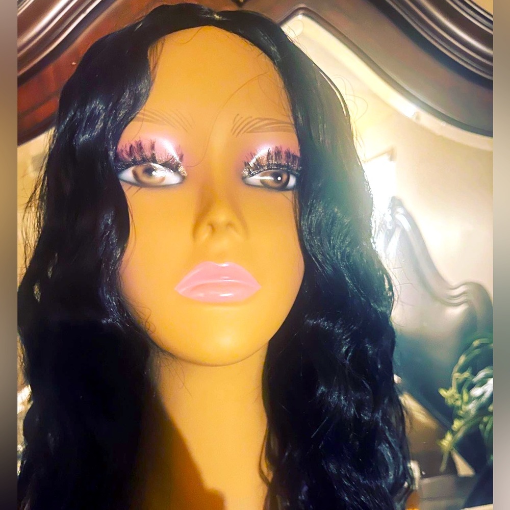 Black wig big wave